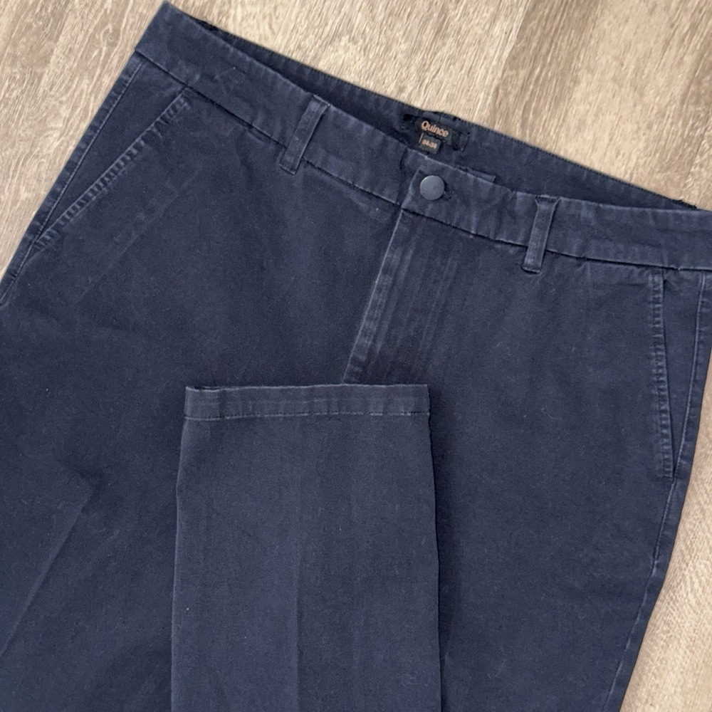 Quince Organic Cotton Stretch Chino‎ Pants Men's 34x34 Dark Charcoal